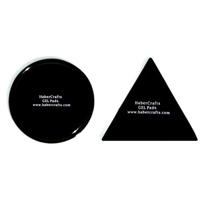 Image of Habercrafts Fixate Sticky Gel Pads Premium Quality Durable Anti Slip Washable Pad Stickers Phone GPS (2 Circle &amp; 2 Triangles)