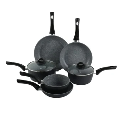 Image of Forgecross Pressed Forged Aluminium Non Stick Ceramic Coated Induction Gas Oven Safe Cooking Saucepans Pots &amp; Frying Pans Cookware Set (6 Piece Set)