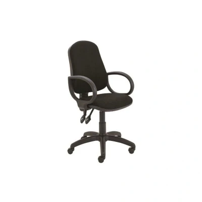 Image of First Calypso Operator Chair with Fixed Arms 640X640X985 1175mm Black KF822899