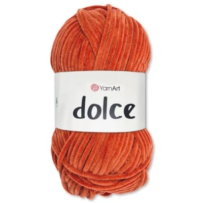 Image of Frida&#039;s Wollhaus YarnArt 100 g Dolce Chenille Wool Yarn Knitting Crochet Amigurumi 64 Colours (793 Rust)