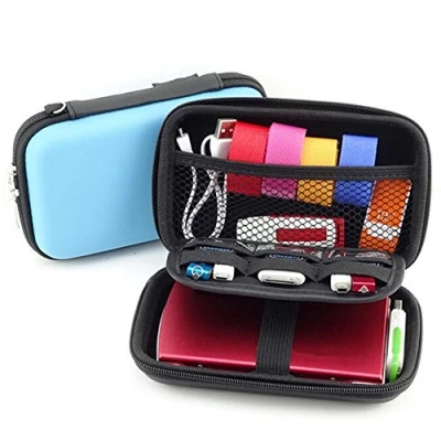 Image of Gemini_mall® Portable Hard Drive Case, EVA Carry Case for 2.5 Inch External Black Carrying (Blue)