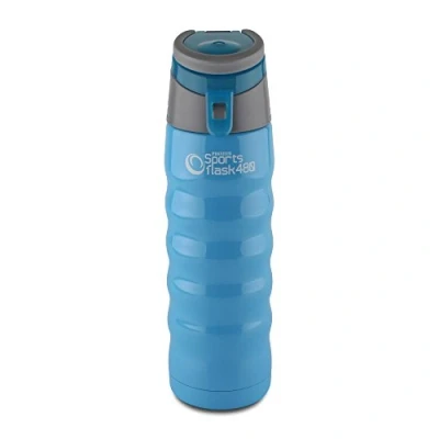 Image of Pioneer Stainless Steel Sports Flask, Double Wall Vacuum Insulated Drinks Bottle, 480ml, Blue
