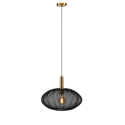 Image of Lucide CORINA Pendant light 50 cm 1xE27 Black
