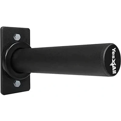Image of Yes4All 8NFL Wall Mounted Weight Plate Holder 5cm Olympic Storage, Sold in Single, Black