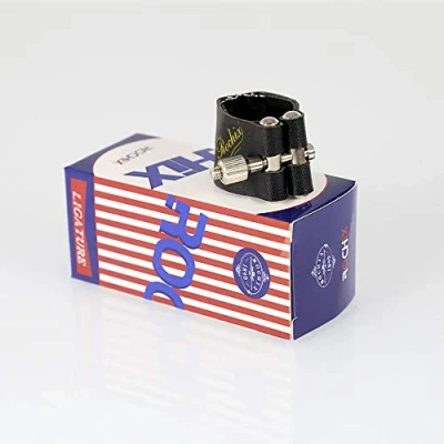 Image of Rochix Leather Ligature with Copper Sheet and Plastic Cap for Alto Saxophone Sax