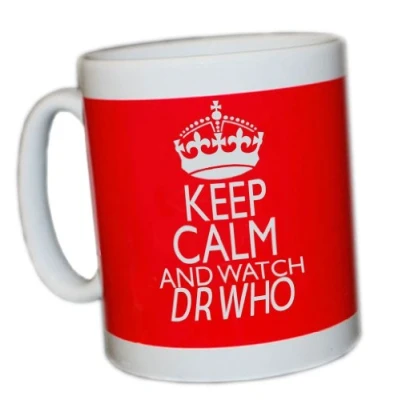 Image of KEEP CALM AND WATCH DR WHO (RED) MUG