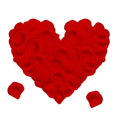 Image of Jsdoin 1200 Pieces Silk Rose Petals, Artificial Red Flowers No Taste Fade Emulation Petals for Romantic Scenes Wedding Anniversary, Confession Decoration,Birthday