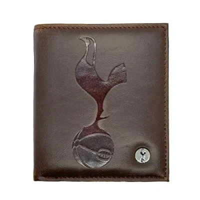 Image of Tottenham Hotspur Wallet Faux Leather Luxury Brown OFFICIAL Football Gift