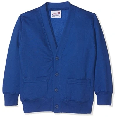 Image of AWDis Boy&#039;s Kids Academy Cardigan School Top, Blue (Academy Royal Blue), 5 6 Years (Manufacturer Size:Small)