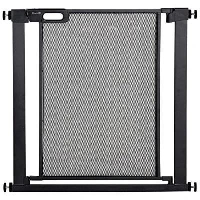 Image of PawHut Pressure Fit Safety Gate for Doorways and Staircases, Dog w/ Auto Closing Door, Pet Barrier Hallways Double Locking, Openings 75 82 cm Black