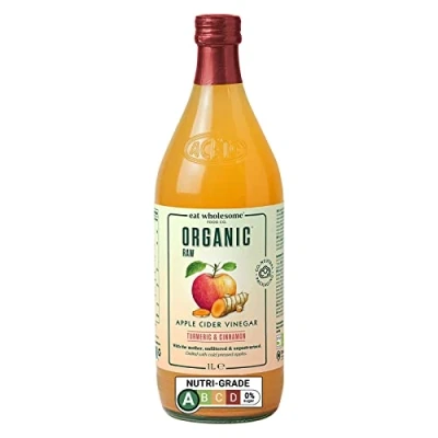 Image of Eat Wholesome Organic Raw Apple Fire Cider Vinegar with Turmeric &amp; Cinnamon, 1L