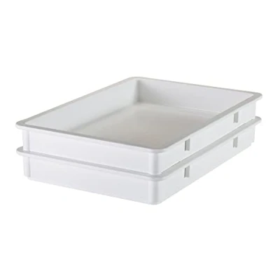 Image of Cambro DB604010 Camwear Polycarbonate Pizza Dough Box, White, 60 cm x 40 10