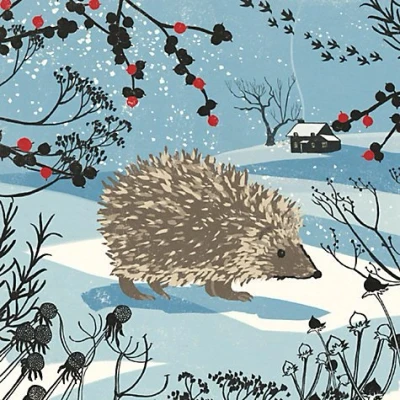 Image of Artistic Charity Christmas Cards (MG3046) Winter Hedgehog Pack of 8