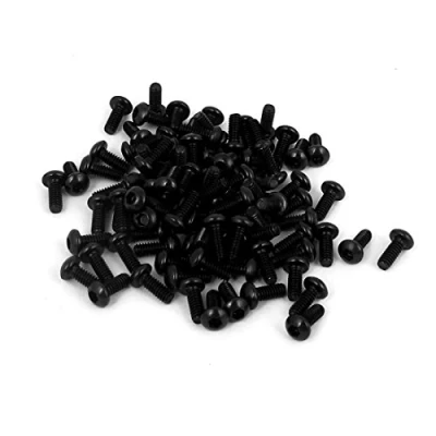 Image of sourcingmap M2x5mm 10.9 Alloy Steel Button Head Hex Socket Cap Screw Bolt 100pcs