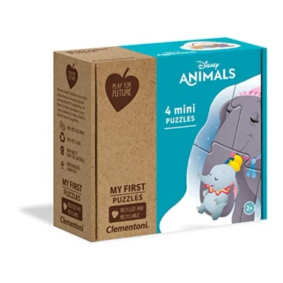 Image of Clementoni 20826 My First puzzle Play for Future Disney Animal Friends 3+6+9+12 pieces Made in Italy 100% recycled materials, jigsaw kids