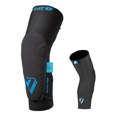 Image of Seven iDP 7iDP Sam Hill Lite Elbow Pads MTB Trail Enduro Black &amp; Blue (X Large)