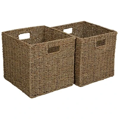 Image of Wovenhill Seagrass Square Storage Baskets Set of 2