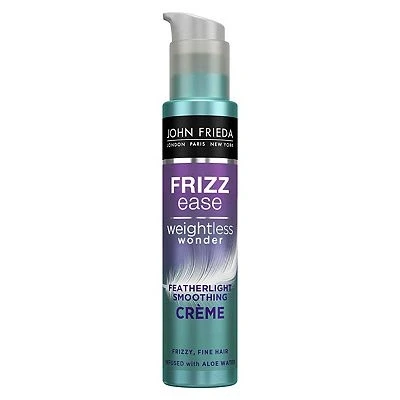 Image of John Frieda Frizz Ease Weightless Wonder Featherlight Smoothing Creme for Frizzy, Fine Hair with Aloe Water, Control Thin, Hair, 100 ml