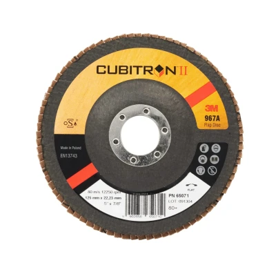 Image of 3M II Flap Disc 967A, 125 mm, 80+, Conical