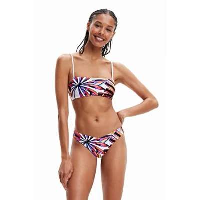 Image of Desigual Playa I Tropical Bikini Bottoms 23SWMK29 White