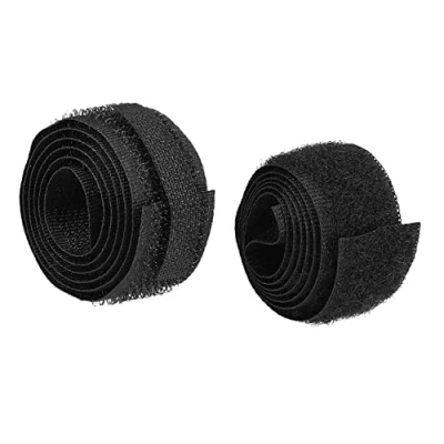 Image of mumbi Velcro Sewing Tape with Hook and Fleece for Sewing, Fastening, 20 mm x 0.5 m, Black