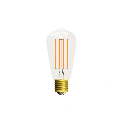 Image of Squirrel Cage Clear Non Dimmable LED Filament Bulb 3.3W E27 2700K Bell Lighting