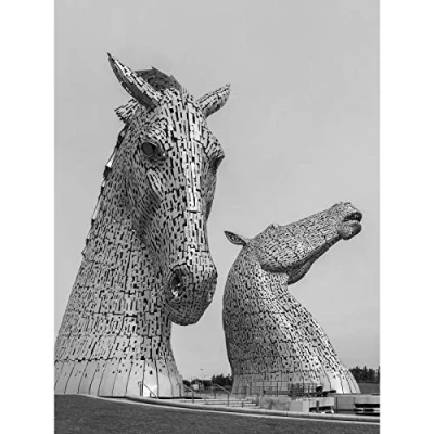 Image of Kelpies Horse Sculptures Falkirk Scotland Large Art Print Poster Wall Decor 18x24 inch