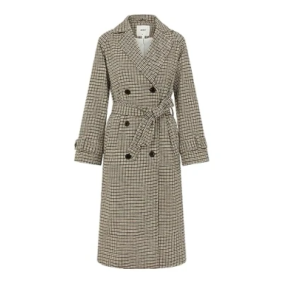 Image of Object Womens Keily Boucle Coat Sepia Check S