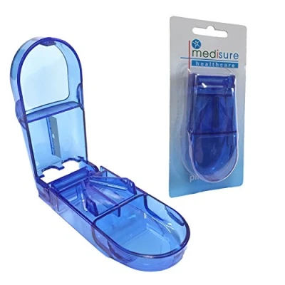 Image of Medisure Healthcare Pill Storage + Easy Action Table Cutter Splitter Single Pack 1 x Medication