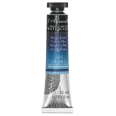 Image of Sennelier Watercolour 21ml Tube S1 Prussian Blue (318)