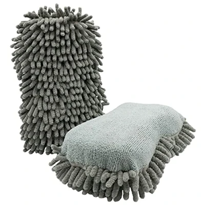 Image of D&amp;W The Motion Corporation Chenille microfibre sponge, gray