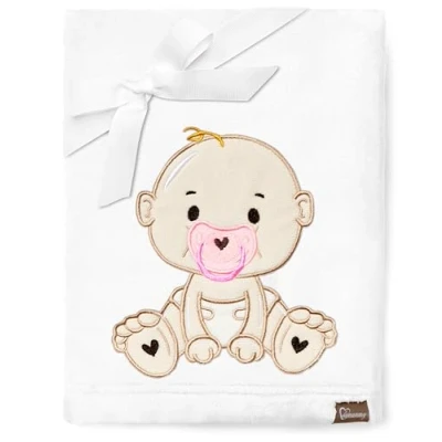 Image of Be Mammy Warm Children Baby Cosy blanket gift BE20 168 (White Girl)