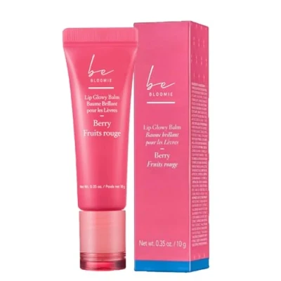 Image of beBloomie Lip Glowy Balm Berry, Moisturising For A Sheer Tint Of Colour, Infused With Hyaluronic Acid, Vegan &amp; Cruelty free!