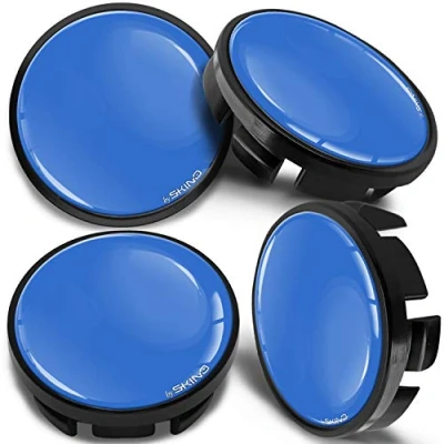 Image of SkinoEu 4 x 65mm Wheel Centre Alloy Hub Center Caps Compatible with VW 3B7 601 171 / 6U7 Black Hubcaps CV 6