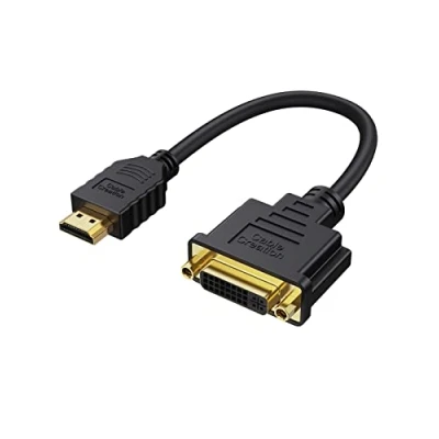 Image of CableCreation HDMI to DVI Cable, Bi Directional Male DVI(24+5) Female Adapter, 1080P Conveter, 3D, Compatible with HDTV,PS3,PS4,DVD,Nintendo Switch,0.5FT/15CM
