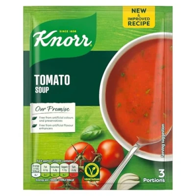Image of Knorr Tomato Packet Soup Mix, 77g, Pack of 3, Irish Recipe