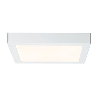 Image of Paulmann Lunar Ceiling Light Flat LED (Square 30 x 3.8 cm, Light: Warm White), Interior Wall Light, Panel Aluminium, Colour: White Matte, Silver