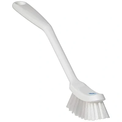 Image of Vikan Brush,Dish,Narrow Hand,Medium,11&quot; x 1&quot;,White, 4287