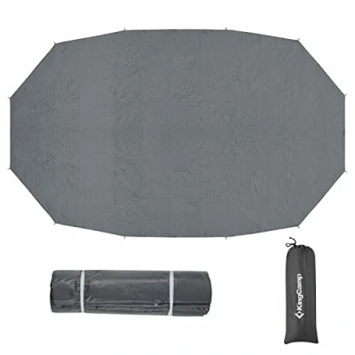 Image of KingCamp Tent Floor Tarpaulin 650 x 410 cm Waterproof 5000 mm 123 g/㎡ with Eyelets for Underlay Khan Palace Glamping