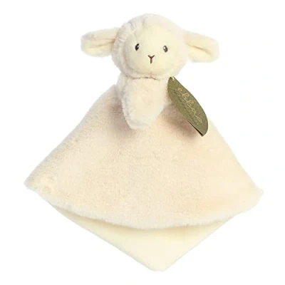 Image of AURORA, 23361, ebba Baby Eco Laurin Lamb Luvster Blanket, 12In, Recycled Soft Toy, White