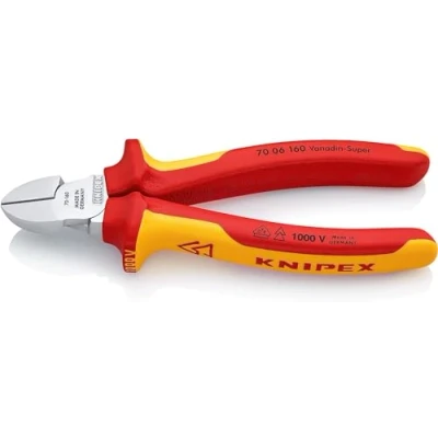 Image of Knipex Diagonal Cutting Pliers 160mm Red/ Yellow (Insulated)