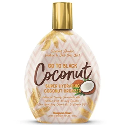 Image of Supre Tan Go To Black Coconut Bronzer Tanning Lotion 12 fl oz