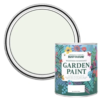Image of Rust Oleum Off White Mould Resistant Garden Paint in Matt Finish Steamed Milk 750ml