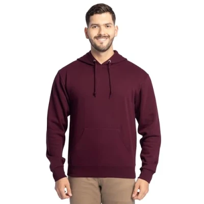 Image of Fruit of the Loom Unisex&#039;s Eversoft Fleece Hoodies, Full Zip, Moisture Wicking &amp; Breathable, Sizes S 4x Shirt, Maroon Pullover, XL