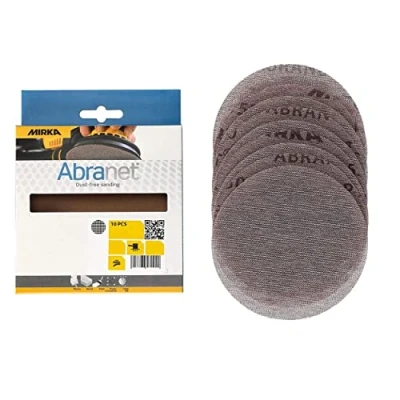 Image of Mirka 9A 232 APRP 5 Inch Abranet Assortment Pack, 1 Each P80 P600, Pad Protector,Grey
