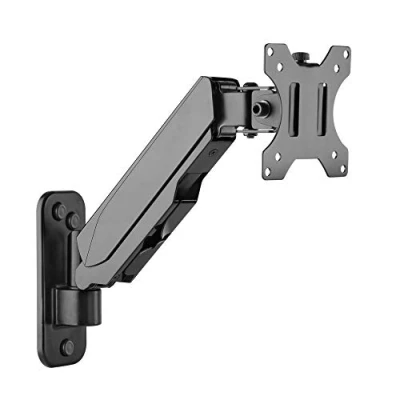 Image of RICOO PC Monitor Wall Mount Height Adjustable Gas Spring Swivelling Tilting for 17 32 Inch Screen S4911 VESA 75 x 100 mm