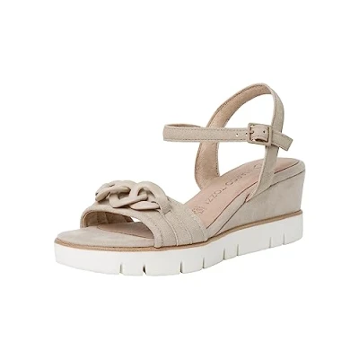 Image of MARCO TOZZI Women&#039; 2 28713 20 Wedge Sandal, Dune, 7.5 UK
