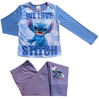 Image of Disney Girls Lilo and Stitch Long Pyjamas (5 6 Years) 116
