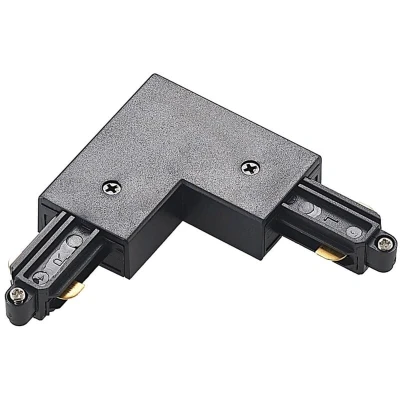 Image of Lindby corner connector Linaro, black, single circuit track lighting system