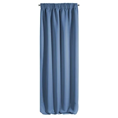 Image of Eurofirany Smooth Blackout Ruffle Tape Soft Curtains Modern Simple Bedroom Children&#039;s Room Living Polyester Navy Blue 135 x 270 cm